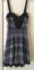 NWT Women's FREE PEOPLE Sun Dress ~ Navy Print ~ Size XS