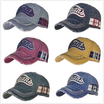 Neu Herren Jeans Stickerei vielseitig Baseball Kappe Rennen Baumwolle Motorrad Erwachsene