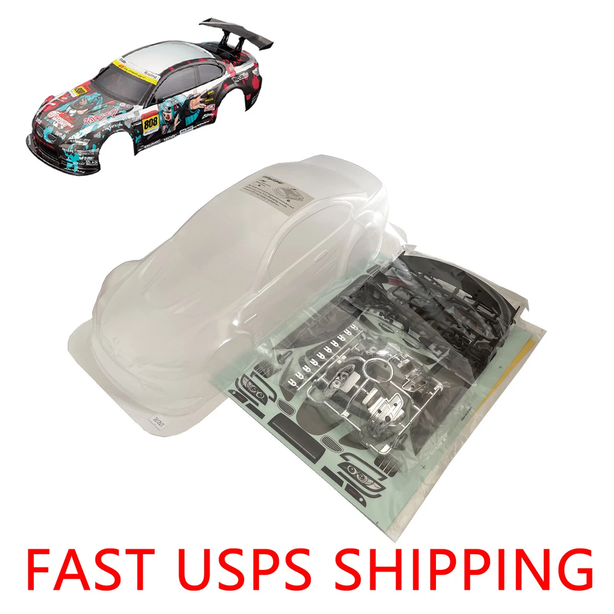 1 10 BMW M3 190mm RC Drift Racing Touring Car Clear Transparent