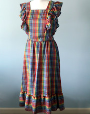 Платье Vintage 80s Sleeveless Ruffle Dress