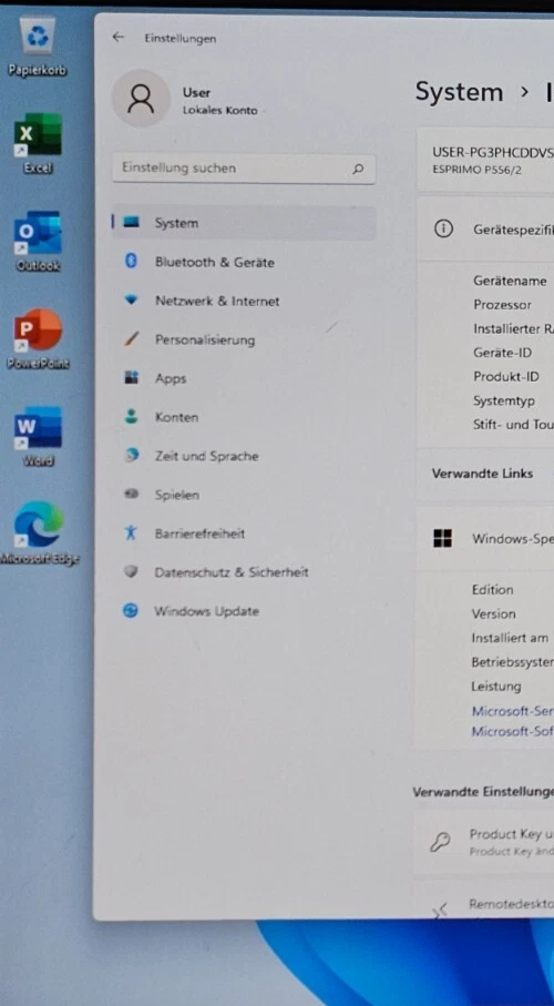 Fujitsu PC 8GB i3-6 3,7Ghz 240GB SSD Windows 11 Pro 24er + Office 2019 Computer - Bild 2 von 4
