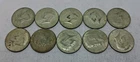(Lot 32) 1965-69 40% Silver Kennedy Half Dollar Lot Of 10 Halves