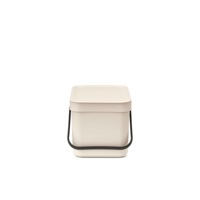 Brabantia Sort & Go Recycle Bin 1.6 Gallon/6L (Soft Beige), Countertop Recycle C