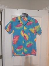 Vintage Big Sur Hawaiian Short Sleeve Button Down Shirt Size Small Made In USA