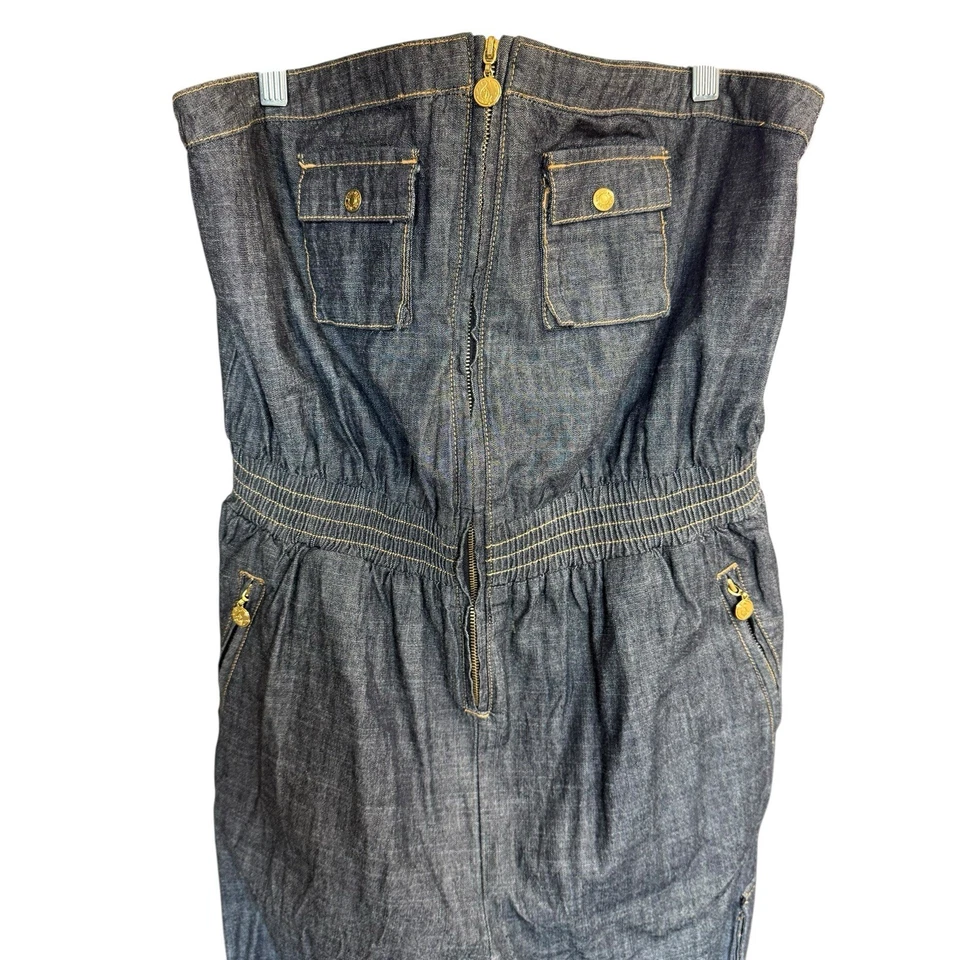 De colección Y2k Bebé Phat Sin Tirantes Para Mujer Denim Mameluco Mono 13 Prendas de Calle Informales Foto 2 de 4