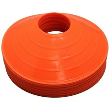 Lot Of 25 Bright Soccer Field Marking Coaching Orange Disc Cones Sports Training