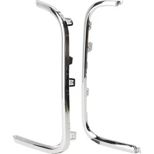 Pair Bumper Face Bar Trims Molding Step Pads Set of 2 Front Driver & Passenger