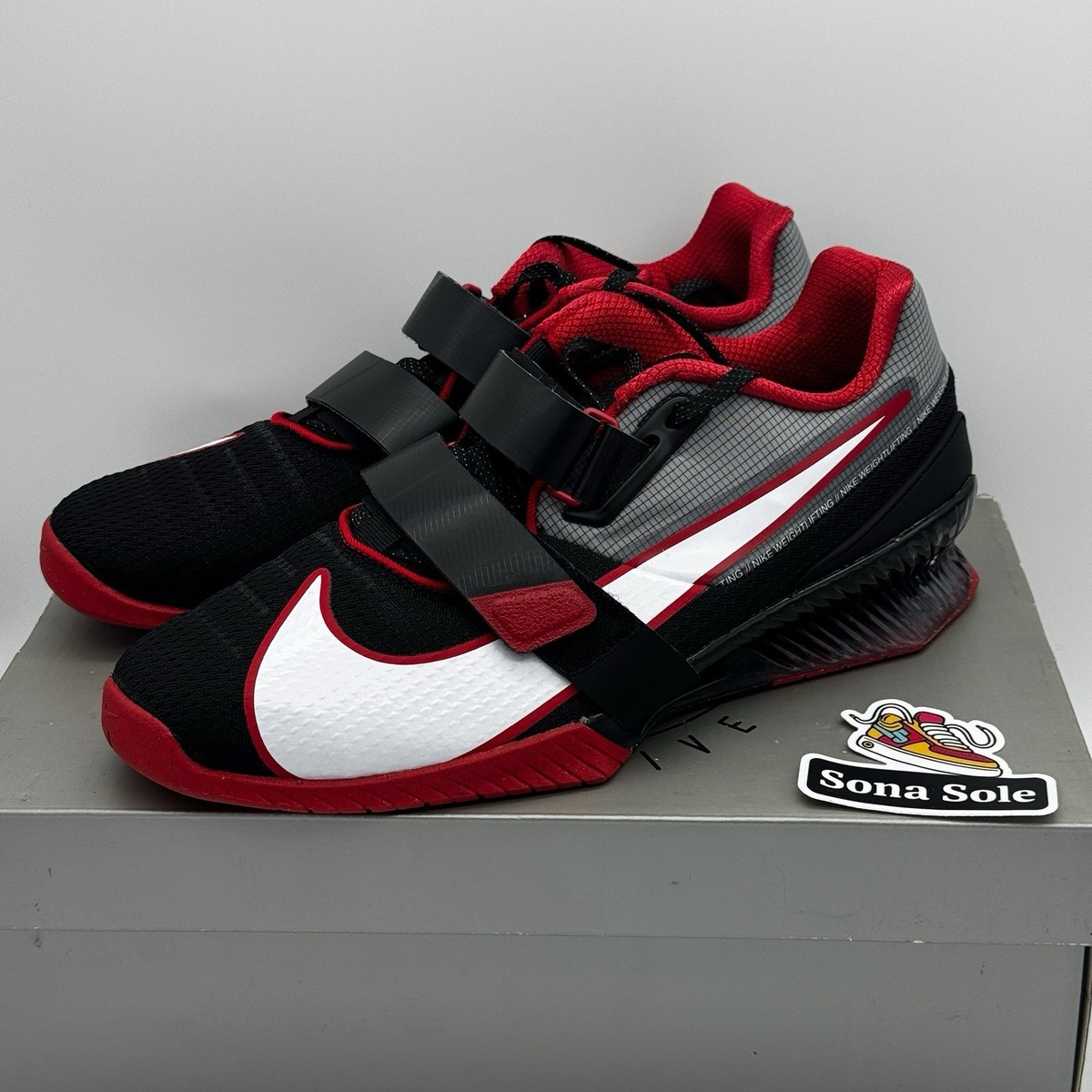 Nike Romaleos 4 Weightlifting Shoes Black Red CD3463-003 Mens Size