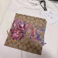 NWT Coach Lunar New Year Dragon With Signature "C" Wht T-Shirt With XXL CP458