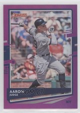 2020 Panini Donruss Photo Variation Holo Purple Aaron Judge (After Swing) 7eo