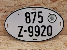 NUMMERNSCHILD DEUTSCHLAND - ALTE ZOLLNUMMER - STUTTGART WEST- EXPORT - Z9920