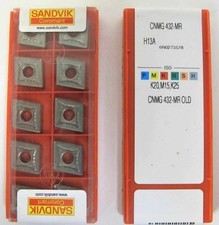 Lot of 10 Pcs SANDVIK Coromant CNMG 432 - MR Lathe Mill Carbide Inserts New H13A