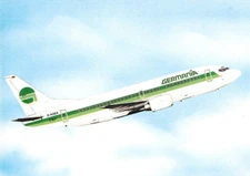 Postcard Airline Germania Boeing Jet 737-300 D-AGEA CC8.