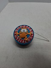 Vintage 80s Garfield Yo-Yo Red Blue Collectible Animation Toy Cartoon Figure