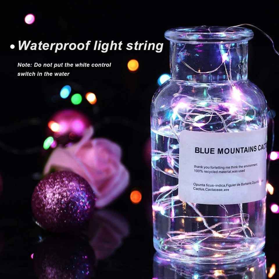 Luci LED a Batteria 15 Pezzi Mini Luci Stringa 2M 20Leds Impermeabile Lampada a  - Immagine 3 di 4