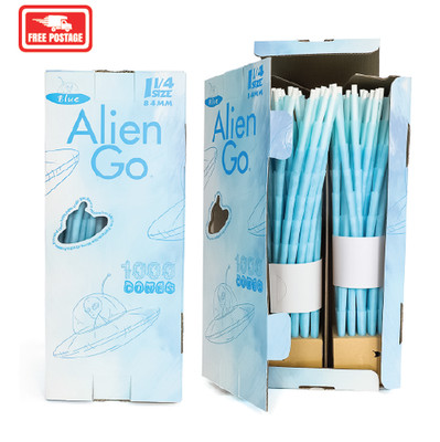 Alien Go - 1000 blaue vorgerollte Kegel, 84 mm Größe 1,25 (kostenlose Lieferung)