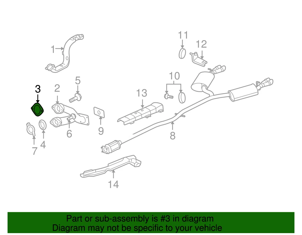 Junta de colector de escape original GM 21992620 Foto 3 de 3