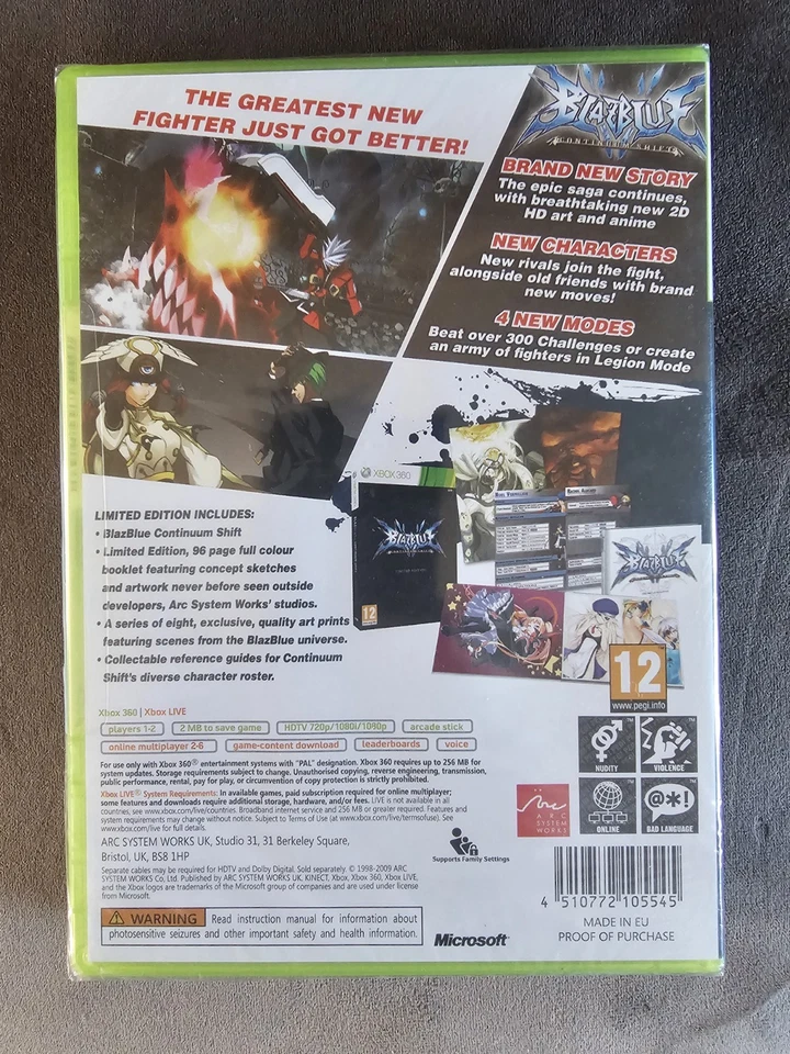 BlazBlue Continuum Shift Limited Edition - FACTORY SEALED Brand New Xbox 360 PAL - Image 3 of 4