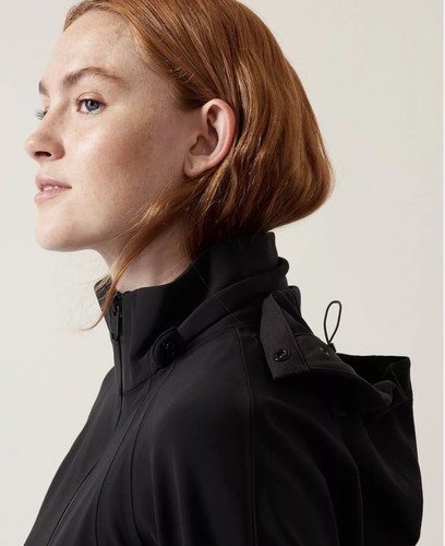NWT Athleta Women's Luxe Glacier Softshell Water-Repellent Jacket $299 BLACK XS - Picture 3 of 7