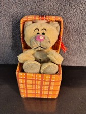 Peluche Ours Pimboli 12cm Dans Boîte Cadeau Orange Noël 8cm Diddl Vintage Ancien