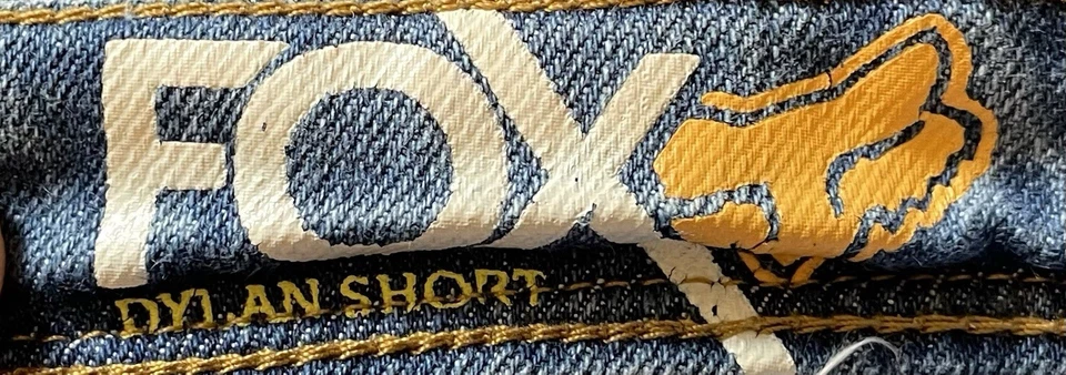 FOX Racing Stretch Denim Women’s Jean Dungaree Shortie Shorts Size 7/28 - Image 4 of 4