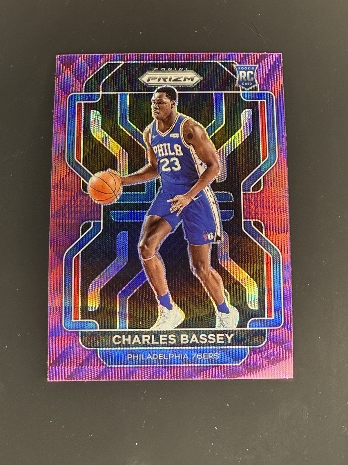 2021-22 Panini Prizm - Charles Bassey #304 Purple Wave Prizm (RC)