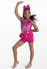 Dance Pre-Owned Costume Medium Child Pink Weissman 18512 Jazz Tap Clogging