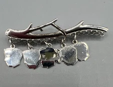 Elco Forstner Sterling Silver Family Tree Charm Brooch Mother Pin 1 Girl 4 Boys