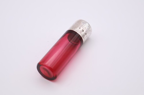 Lovely Antique Victorian Silver Topped Glass Scent Bottle Birmingham 1898 - Picture 5 of 8