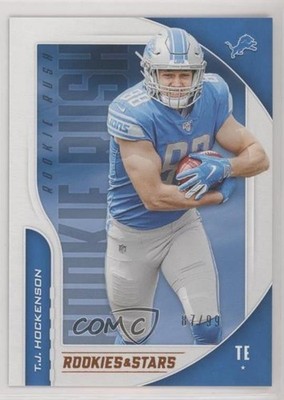 2019 Panini Rookies & Stars Rookie Rush Orange 87/99 TJ Hockenson #RR-TH RC 5n0