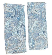 Pair Standard Ralph Lauren Blue Paisley Shams Green Tag 23x27in Ocean Coastal