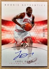 Luol Deng 2004-05 SP Authentic Rookie Autograph Card Chicago Bulls RC 999/999. rookie card picture