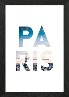 Paris Collage gerahmtes Wandbild Poster Leinwanddruck Bild