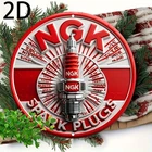 Vintage NGK Spark Plugs Aluminum Tin Metal Signs Home Décor 8x8