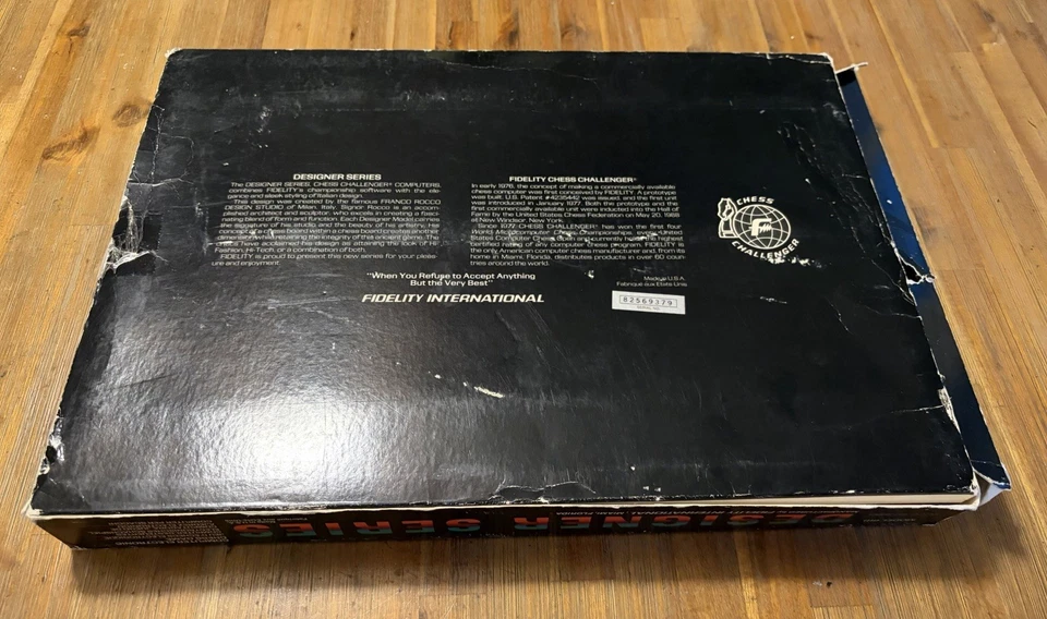 Vtg Franco Rocco Designer 1500 Electronic Chess Coach (no VHS tape) Tested Works - Image 3 of 4