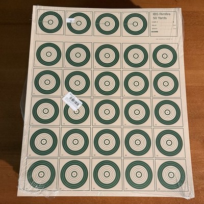 IBS50RF Official IBS Rimfire 50 Yard Target 100 Pack Tagboard Green 14''x17'' NEW