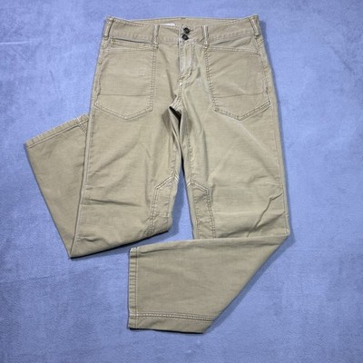 Pilcro The Wanderer Utility Pants Womens 30 (32x29) Khaki Stretch Tapered Boho