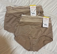 Warner No Pinching No Problem High Waist Brief With Lace RS7401P011 Set Of 2 NWT