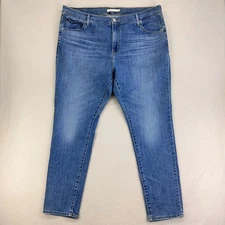 Levi's 721 Skinny Jeans Womens 22W Blue High Rise Stretch Light Wash