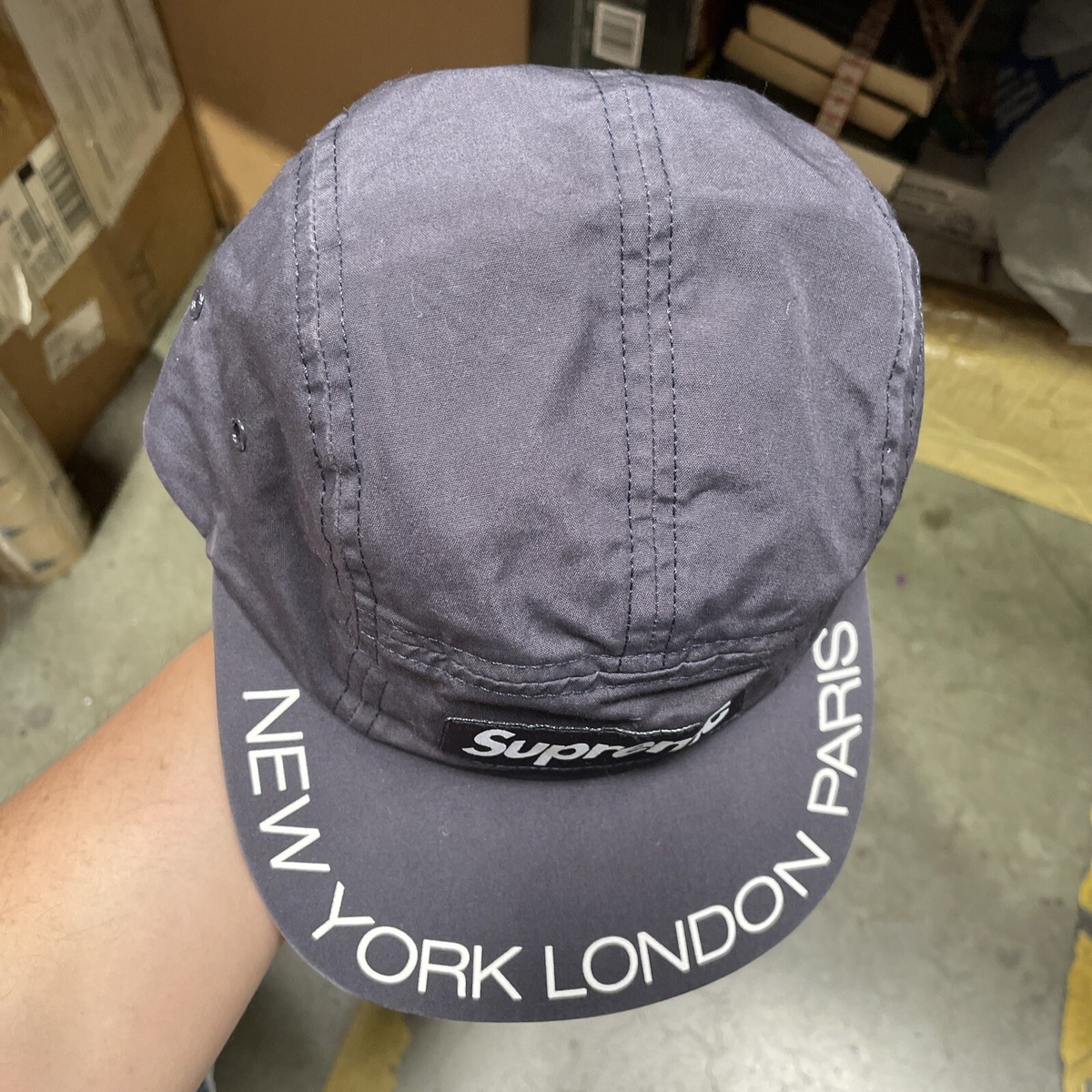シュプリーム キャップ NEWYORK LONDON PARIS ボックスロゴ Supreme シュプリーム 18SS NEWYORK LONDON PARIS CAP