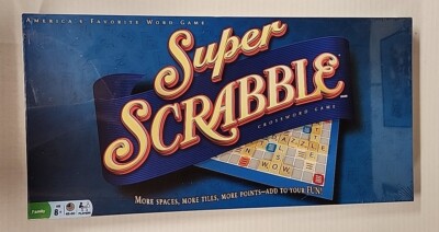 SUPER SCRABBLE CROSSWORD Game 2010 - Rare HTF Brand New SEALED  Hasbro