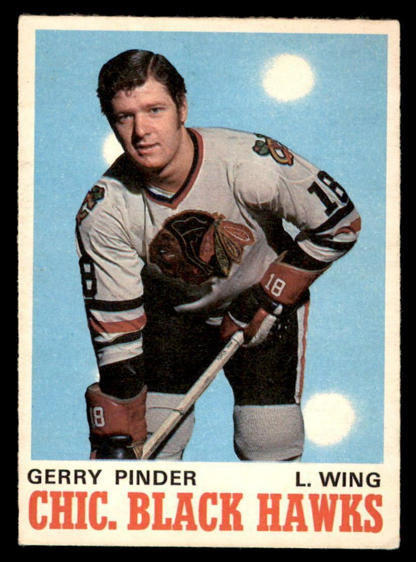 Gerry Pinder #148 Hockey Cards 1970 O-Pee-Chee trading card — raw and PSA graded price guide
