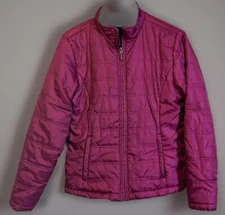 LL Bean Ladies Misses Med Puffy Lined Jacket Great Color