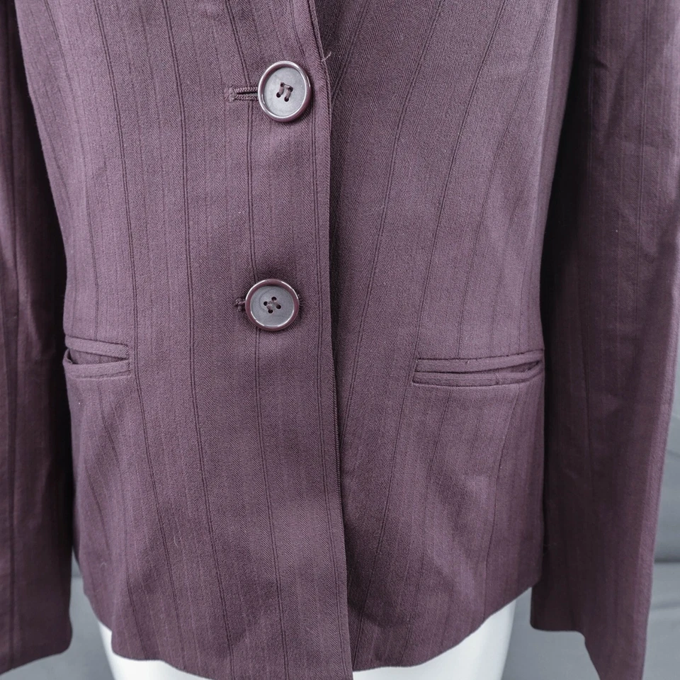Blazer Apostrophe Mujer 8 Púrpura Carrera Preppy Corp Oficina Cápsula Academia Foto 2 de 4