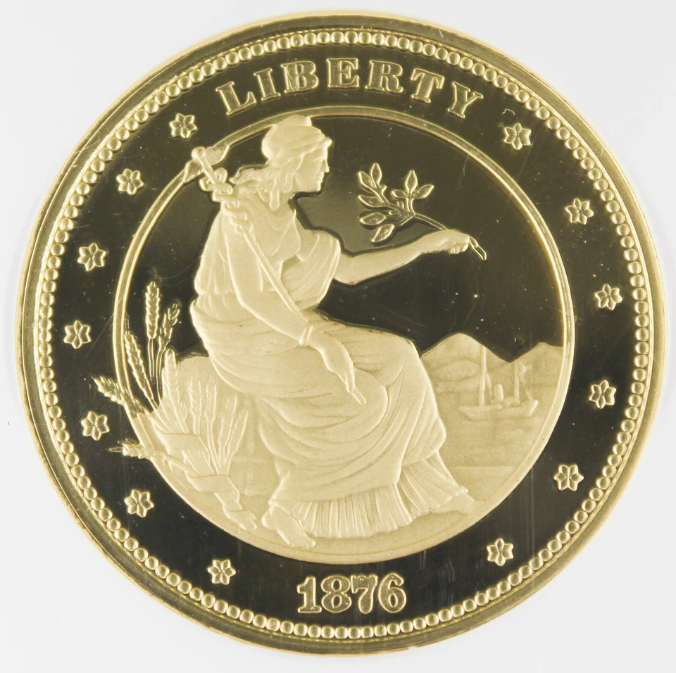 2005 1876 George Morgan $100 Design 1 Oz Gold Union Private Issue NGC GEM Proof - Image 3 of 4