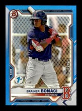 2021 Bowman Draft #BDC-54 Brainer Bonaci Chrome Blue Refractor #/150