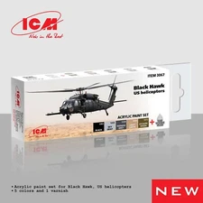 ICM 3067 – Acrylic paints set for Black Hawk US helicopters