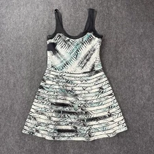 Parker Jax Dress Women's Small? Multicolor Abstract Flare Silk Tiered Straps