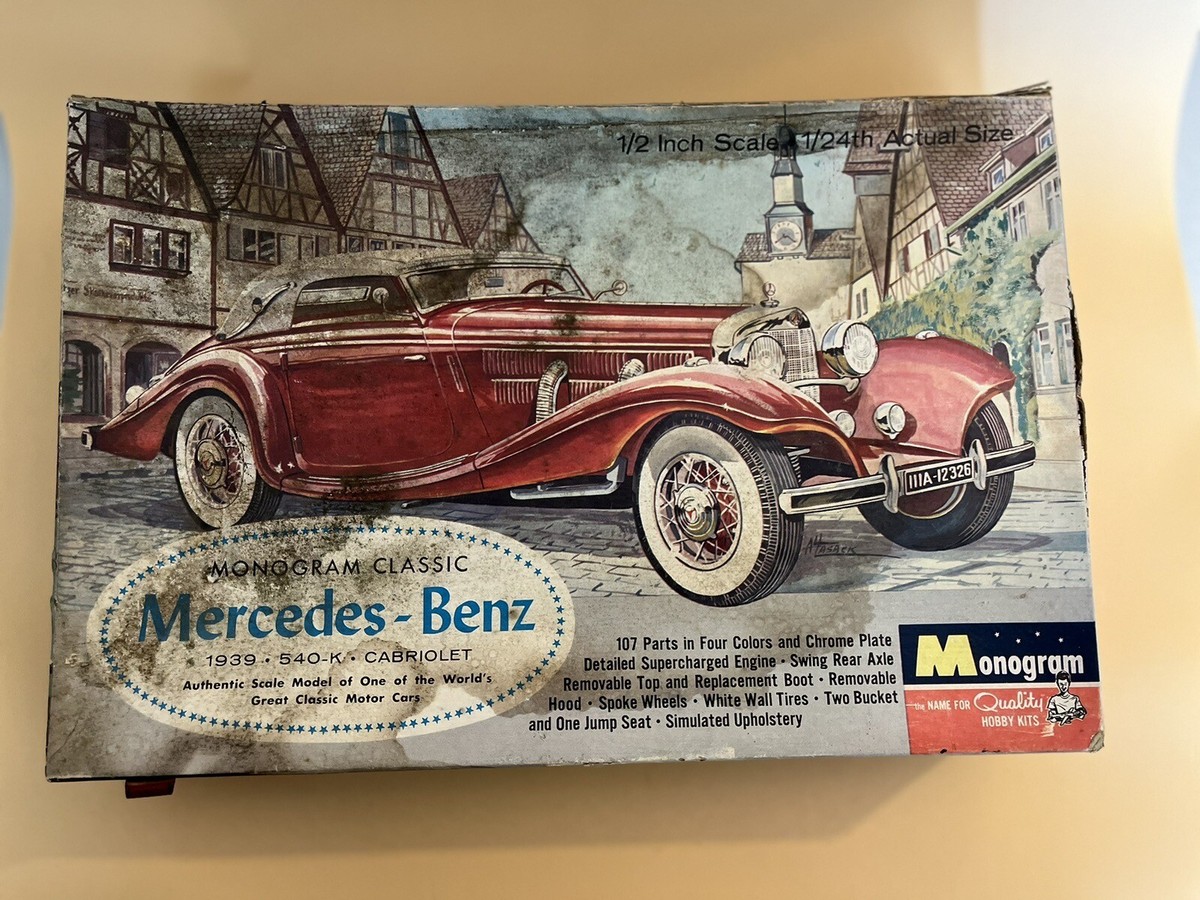 Vintage 1963 MONOGRAM 1/24 1939 MERCEDES-BENZ 540K CABRIOLET Vintage 1963 MONOGRAM 1/24 1939 MERCEDES-BENZ 540K CABRIOLET