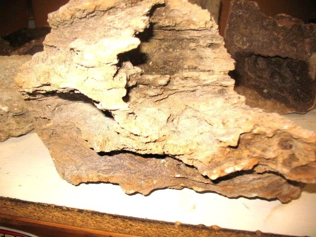 13-15 lb pedra natural paisagismo aquático renda aquário rocha tanque de peixes favo de mel Holey - Imagem 3 de 4